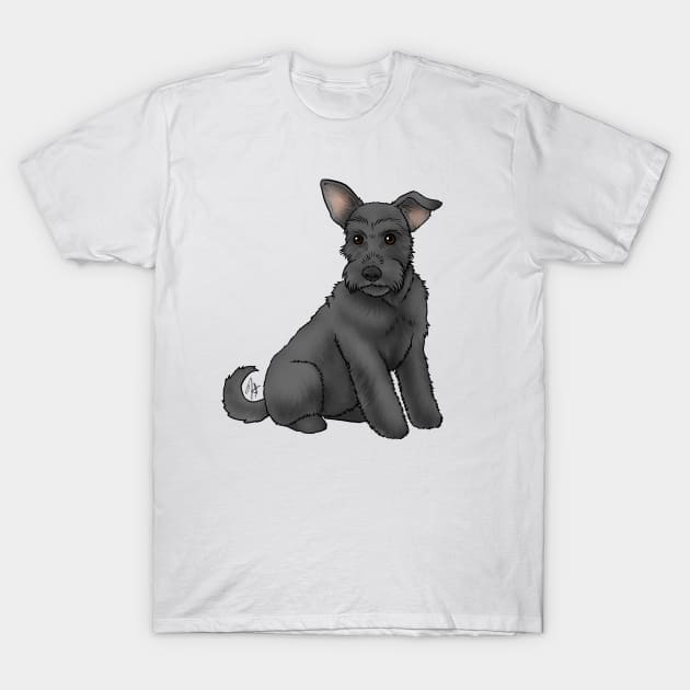 Dog - Miniature Schnauzer - Black Natural T-Shirt by Jen's Dogs Custom Gifts and Designs